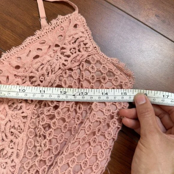 Japna Baby Doll Cami SZ L eyelet smocked womens blouse 100% cotton - Picture 4 of 6